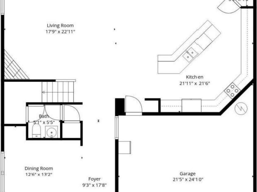 2617 Kinmere Drive, Gastonia, NC 28056.  MLS# CAR4358235, YatesRealty ID 36275. 1st floor dimensions