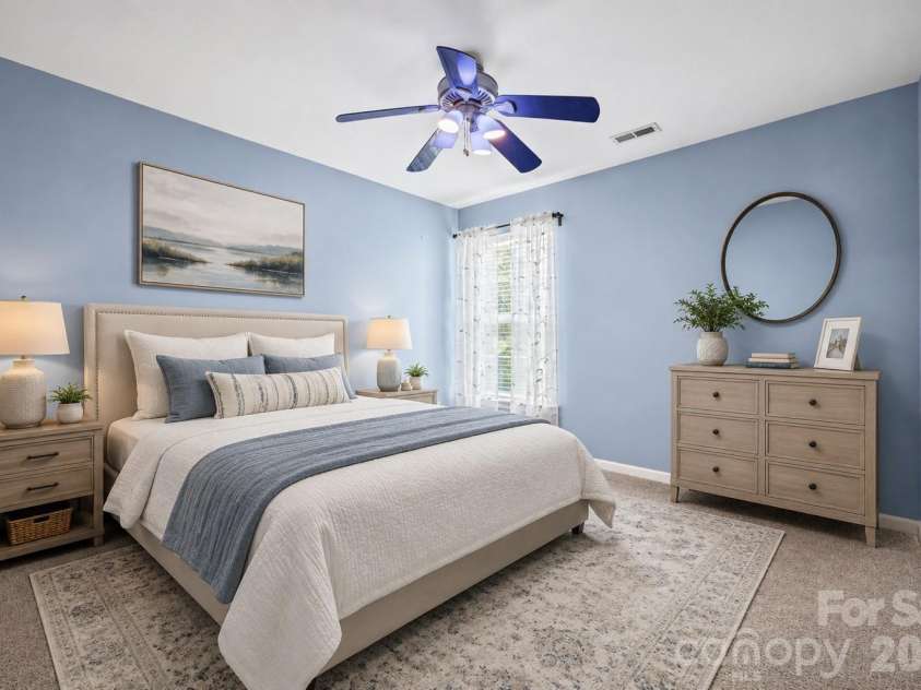 7076 White Bluff Drive, Tega Cay, SC 29708.  MLS# CAR4400835, YatesRealty ID 36276. Virtually staged bedroom