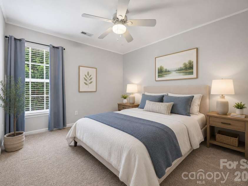 7076 White Bluff Drive, Tega Cay, SC 29708.  MLS# CAR4400835, YatesRealty ID 36276. Virtually staged bedroom