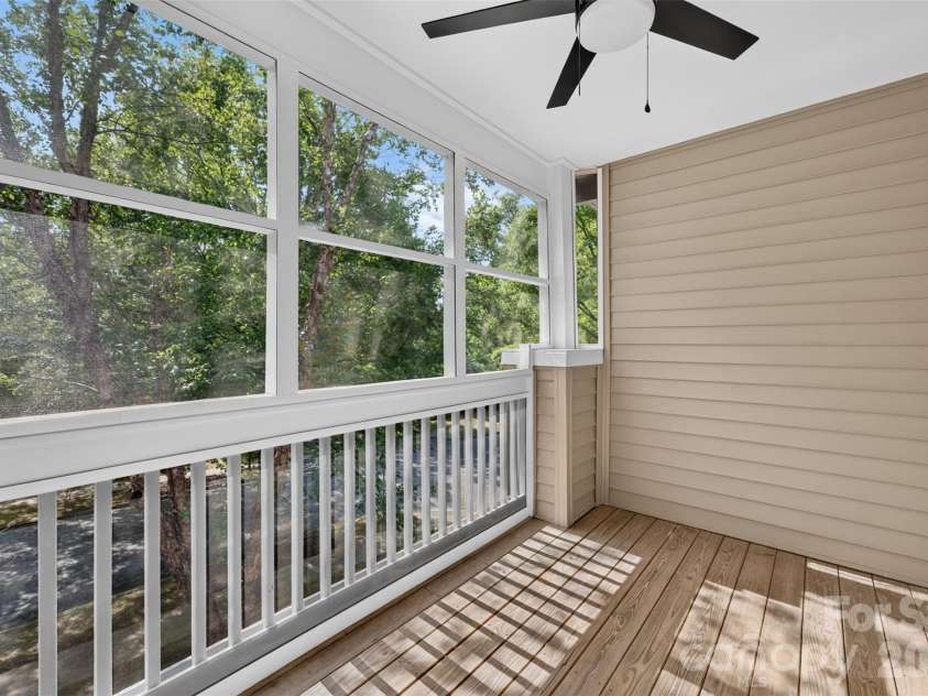 8955 Rosalyn Glen Road, Cornelius, NC 28031.  MLS# CAR4396668, YatesRealty ID 36286. Screened-in Private Porch