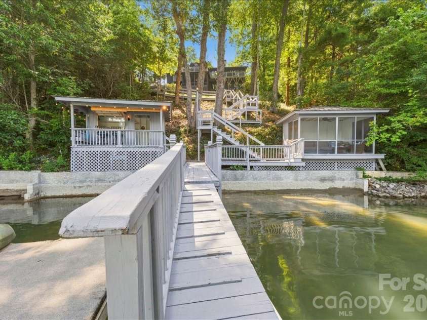 6149 Shore Drive, Nebo, NC 28761.  MLS# CAR4401444, YatesRealty ID 36297. Dock entertainment area