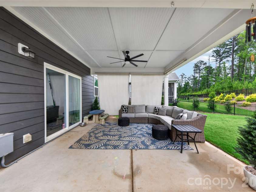 3022 Eagle Ridge Lane, Indian Trail, NC 28079.  MLS# CAR4386492, YatesRealty ID 36307. Covered Patio