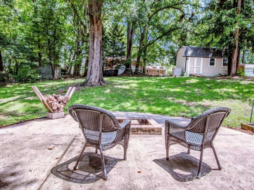 734 Willow Lane, Harrisburg, NC 28075.  MLS# CAR4401220, YatesRealty ID 36311. Backyard view from patio/fire pit