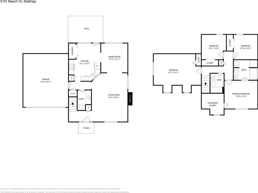3101 Beech Court, Indian Trail, NC 28079.  MLS# CAR4401645, YatesRealty ID 36316. 
