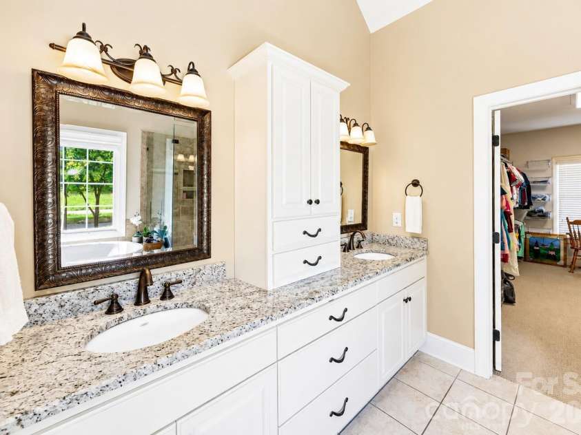 1347 Killian Road, Stanley, NC 28164.  MLS# CAR4397694, YatesRealty ID 36318. Primary Bathroom with double vanity