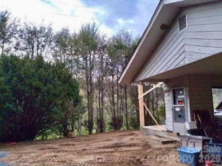 617 Barkers Creek Road, Whittier, NC 28789.  MLS# CAR4340564, YatesRealty ID 3632. After the start of exterior work 