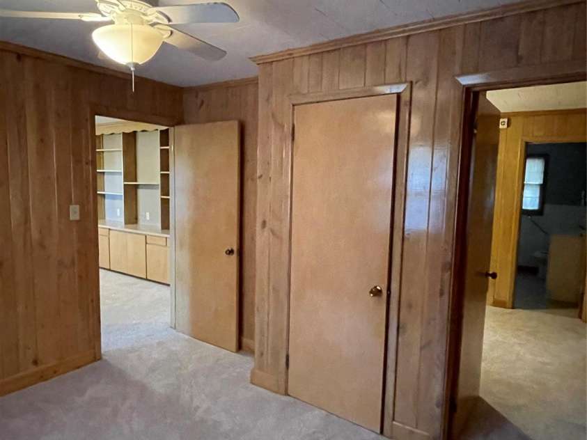 8725 Bringle Ferry Road, Salisbury, NC 28146.  MLS# CAR4218468, YatesRealty ID 3633. Closet in BR3/office off LR; hallway to kitchen, other bedrooms & bath  at right.