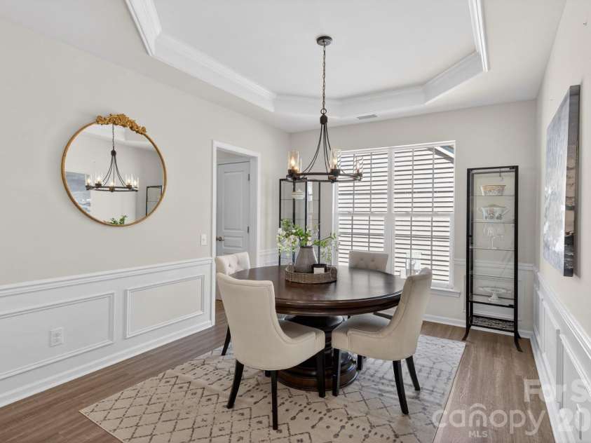 1265 Hamburg Court, Waxhaw, NC 28173.  MLS# CAR4382070, YatesRealty ID 36336. Tray ceiling and wainscotting