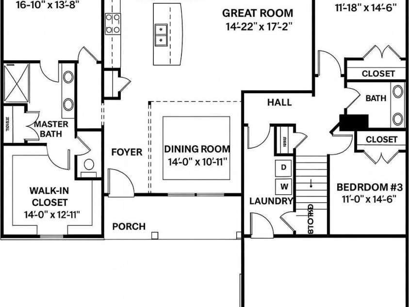 5807 Monticello Drive, Concord, NC 28027.  MLS# CAR4400141, YatesRealty ID 36358. Main Level