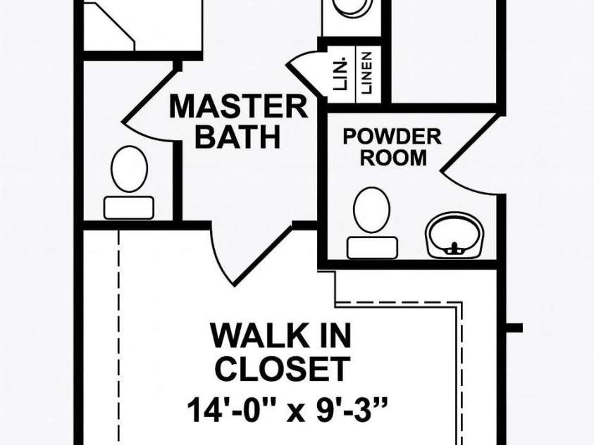 5807 Monticello Drive, Concord, NC 28027.  MLS# CAR4400141, YatesRealty ID 36358. Primary Bath Layout