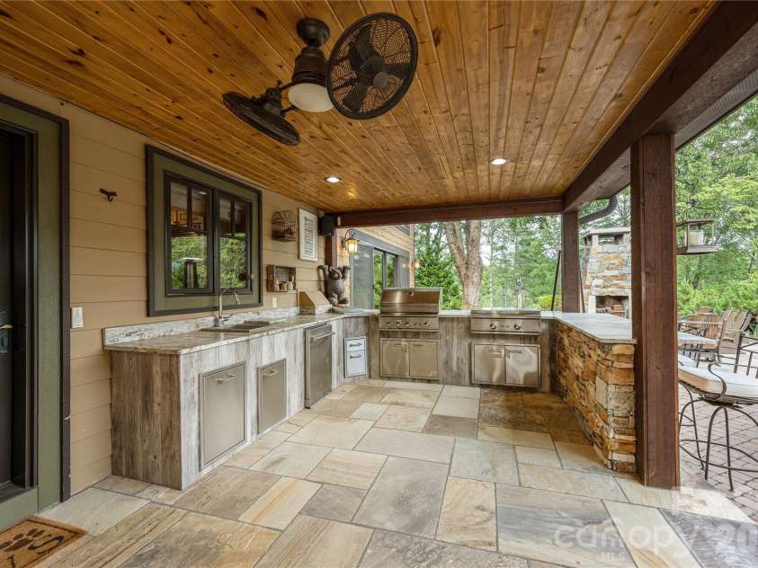 345 Prospect Drive, Burnsville, NC 28714.  MLS# CAR4399945, YatesRealty ID 36378. Covered outdoor kitchen