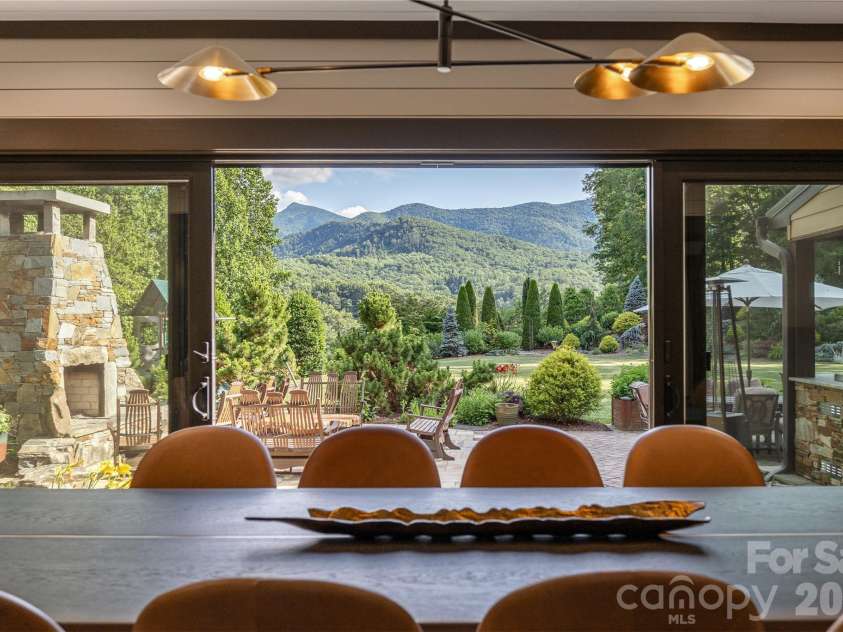 345 Prospect Drive, Burnsville, NC 28714.  MLS# CAR4399945, YatesRealty ID 36378. Formal dining room with a view