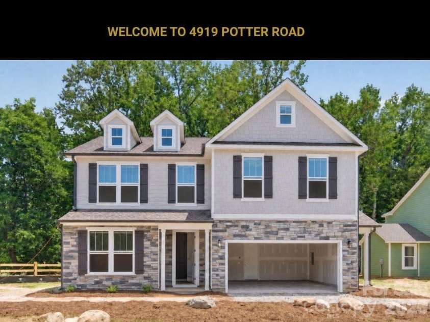 4919 Potter Road, Matthews, NC 28104.  MLS# CAR4395738, YatesRealty ID 36381. 