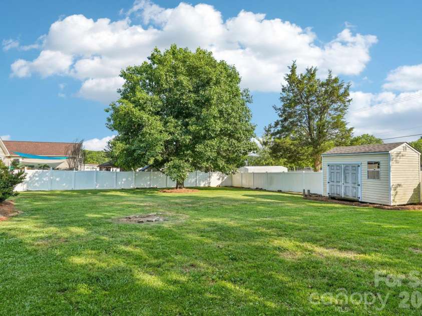 203 Royal Avenue, Albemarle, NC 28001.  MLS# CAR4401076, YatesRealty ID 36394. Backyard & Storage shed