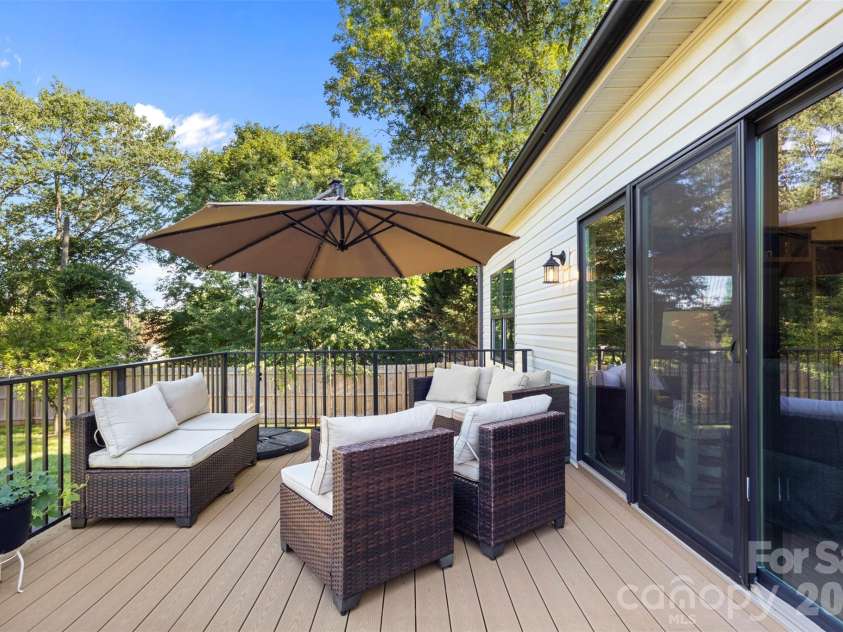 2616 Teague Street, Lincolnton, NC 28092.  MLS# CAR4393912, YatesRealty ID 36407. Back Patio with composite decking and triple doors