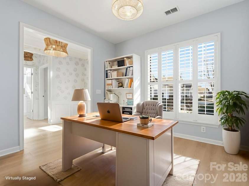 28138 Song Sparrow Lane, Fort Mill, SC 29707.  MLS# CAR4338126, YatesRealty ID 3642. Dining Room/Office Virtually Staged