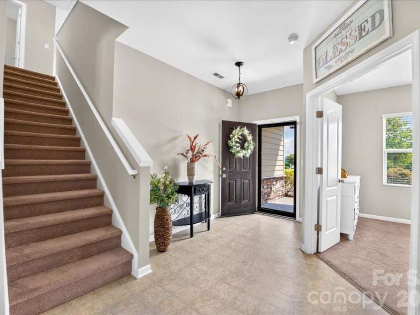 1019 Sunflower Lane, Indian Trail, NC 28079.  MLS# CAR4402543, YatesRealty ID 36431. Foyer, office to the right with French doors