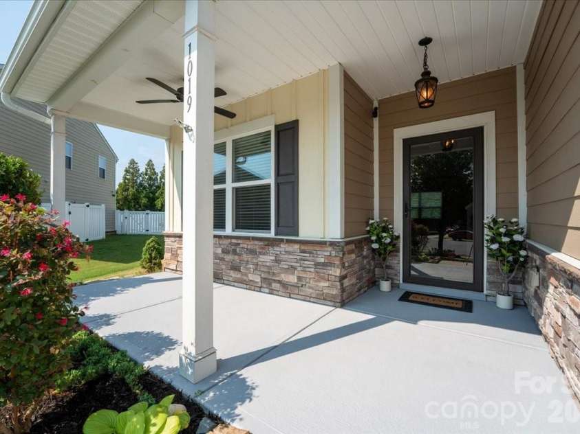 1019 Sunflower Lane, Indian Trail, NC 28079.  MLS# CAR4402543, YatesRealty ID 36431. Front porch