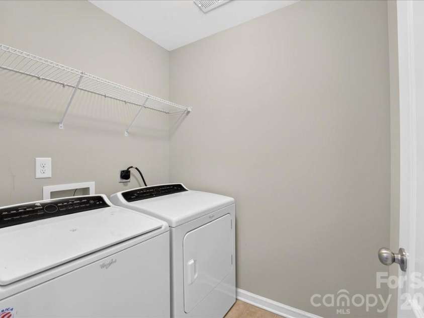 1019 Sunflower Lane, Indian Trail, NC 28079.  MLS# CAR4402543, YatesRealty ID 36431. Laundry room second floor