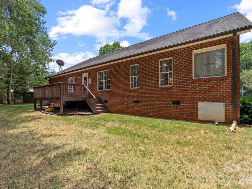 3656 Woodgreen Drive, Lincolnton, NC 28092.  MLS# CAR4403156, YatesRealty ID 36451. Back Deck/Rear Side View