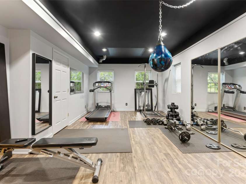 21 Westridge Drive, Asheville, NC 28803.  MLS# CAR4227775, YatesRealty ID 3646. Home Gym
