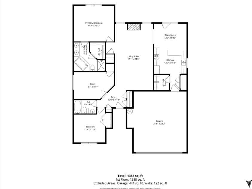 58 Lilac Fields Way, Arden, NC 28704.  MLS# CAR4403318, YatesRealty ID 36473. Floor Plan