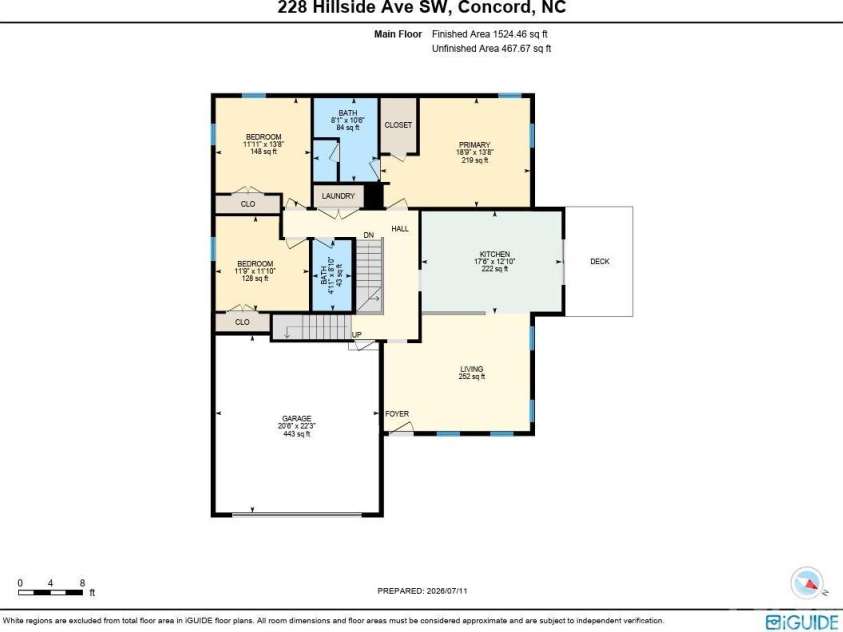 228 Hillside Avenue, Concord, NC 28025.  MLS# CAR4402795, YatesRealty ID 36476. Main Floor