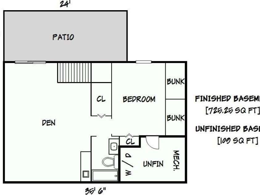 5021 Little Acre Road, Nebo, NC 28761.  MLS# CAR4402201, YatesRealty ID 36525. Basement Level