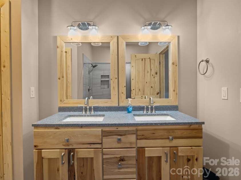 225 Aurora Lane, Tryon, NC 28782.  MLS# CAR4338061, YatesRealty ID 3653. Primary Bathroom