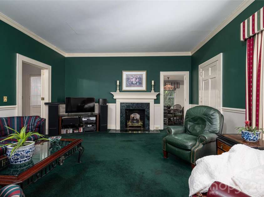 805 Aspen Street, Lincolnton, NC 28092.  MLS# CAR4395032, YatesRealty ID 36558. Den with Fireplace