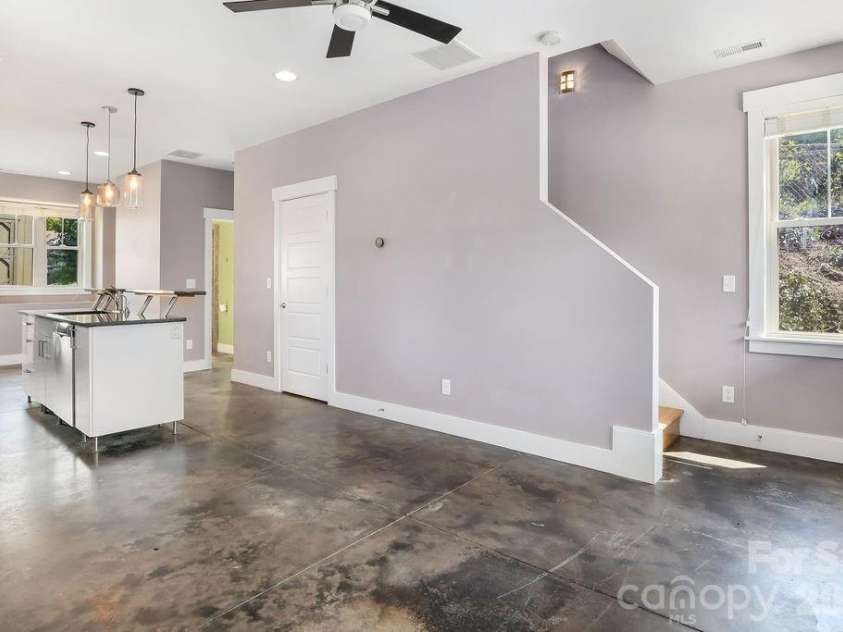 26 Mount Clare Avenue, Asheville, NC 28801.  MLS# CAR4293634, YatesRealty ID 3656. Looking from the living area back towards the kitchen.