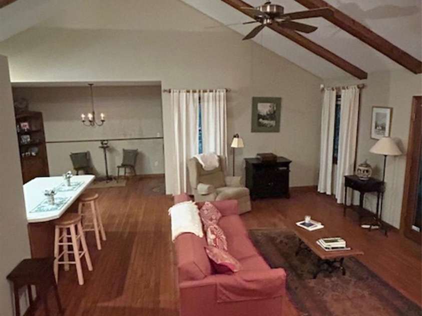 76 Azalea Court, Sapphire, NC 28774.  MLS# CAR4308118, YatesRealty ID 3657. Living room 