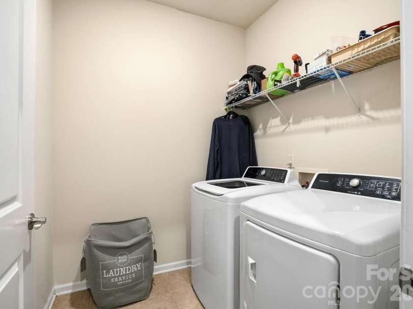 124 Goodleigh Lane, Mooresville, NC 28115.  MLS# CAR4353513, YatesRealty ID 36579. Functional Laundry Space
