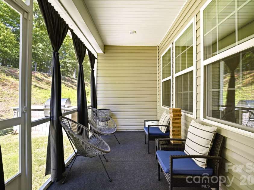 124 Goodleigh Lane, Mooresville, NC 28115.  MLS# CAR4353513, YatesRealty ID 36579. Private Screened Porch