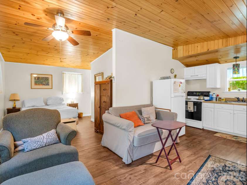 11 Charlie Hill Memorial Drive, Fairview, NC 28730.  MLS# CAR4398558, YatesRealty ID 36610. Tiny home studio