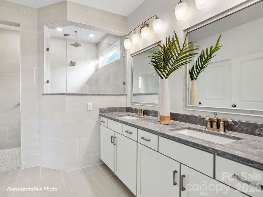 2522 Serene Avenue, Belmont, NC 28012.  MLS# CAR4401348, YatesRealty ID 36614. Oversized, zero-entry shower...