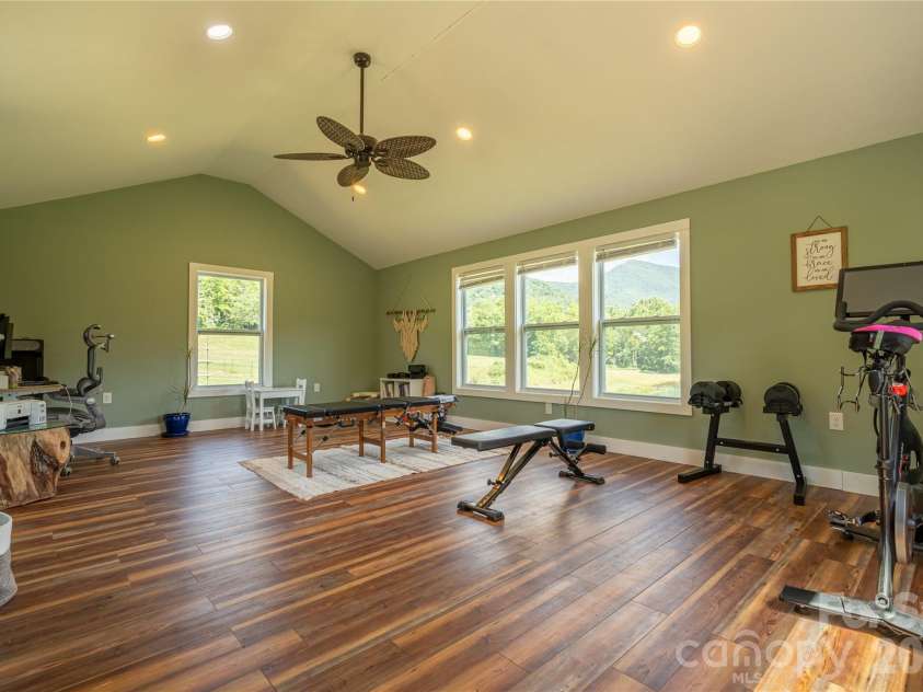 793 State Highway 197 South, Burnsville, NC 28714.  MLS# CAR4401366, YatesRealty ID 36660. Inside Single Standing Schoolhouse/Exercise Space