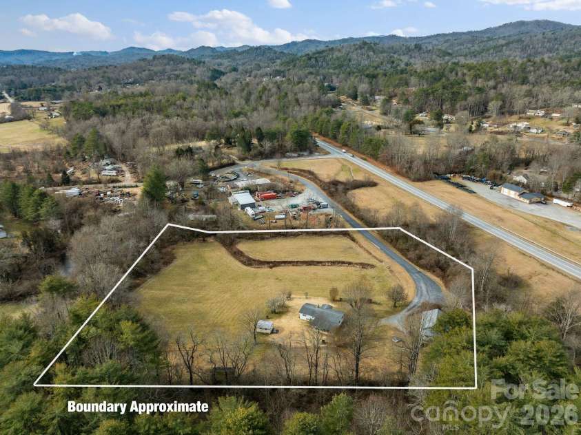 146 and 148 Monteith Road, Brevard, NC 28712.  MLS# CAR4343825, YatesRealty ID 3667. 146 and 148 Monteith Road - Aerial
