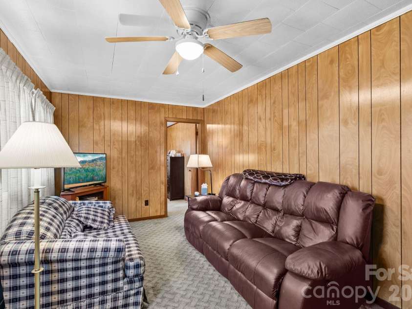 146 and 148 Monteith Road, Brevard, NC 28712.  MLS# CAR4343825, YatesRealty ID 3667. 146 Monteith Road - Living Room