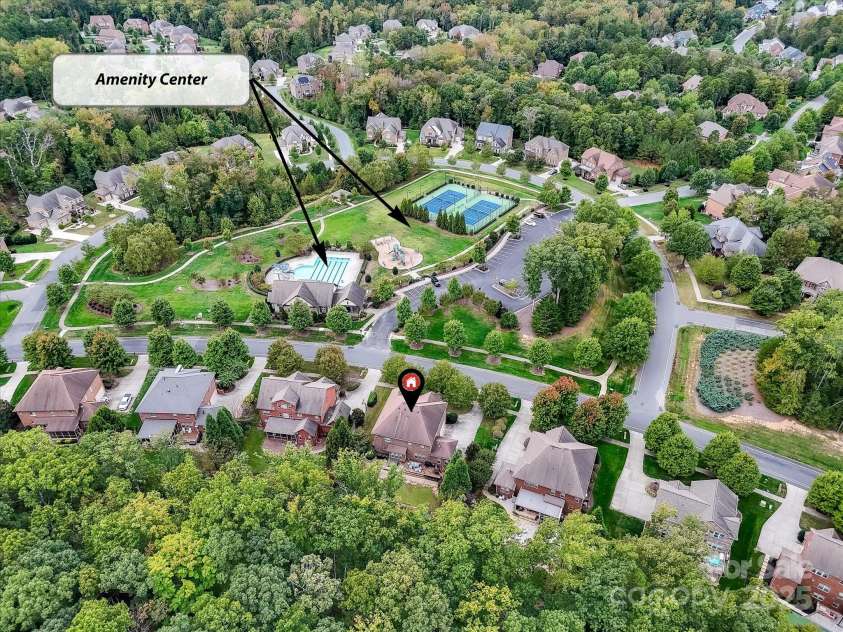 13130 Long Common Parkway, Huntersville, NC 28078.  MLS# CAR4310973, YatesRealty ID 3669. Aerial neighborhood