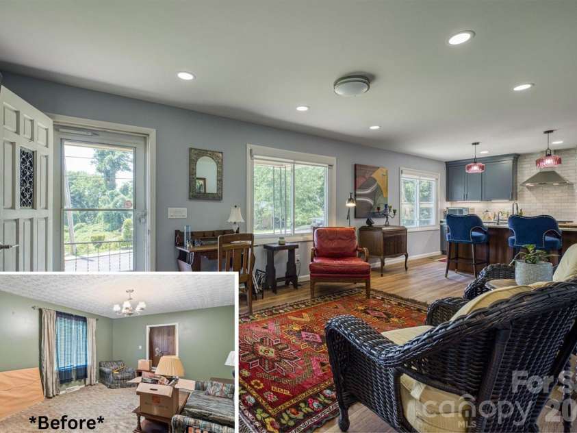 214 Howard Street, Morganton, NC 28655.  MLS# CAR4284499, YatesRealty ID 3671. Before & After