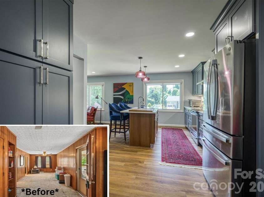 214 Howard Street, Morganton, NC 28655.  MLS# CAR4284499, YatesRealty ID 3671. Before & After