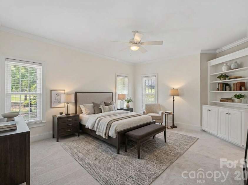 19322 River Falls Drive, Davidson, NC 28036.  MLS# CAR4400666, YatesRealty ID 36729. Virtual Staged Primary Bedroom