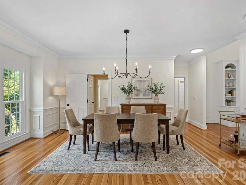 19322 River Falls Drive, Davidson, NC 28036.  MLS# CAR4400666, YatesRealty ID 36729. Virtual staging of Dining Area