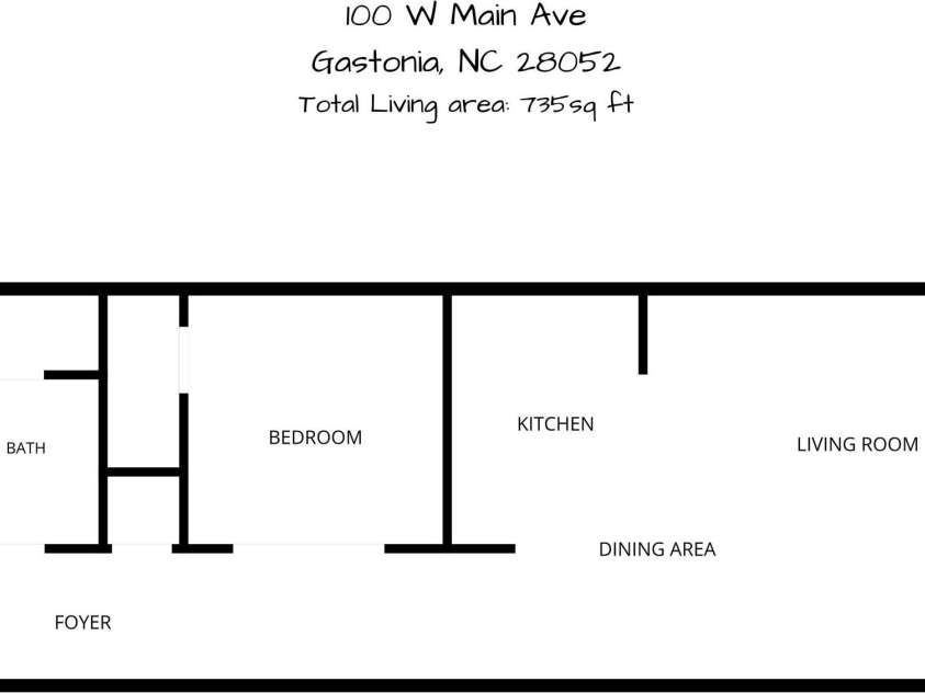 100 Main Avenue, Gastonia, NC 28052.  MLS# CAR4377810, YatesRealty ID 36751. Floor Plan