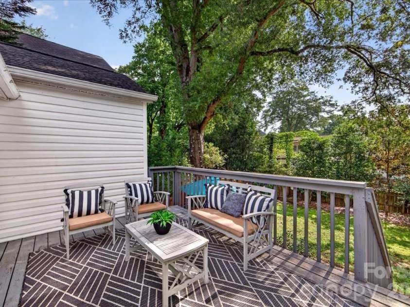 1808 Truman Road, Charlotte, NC 28205.  MLS# CAR4397533, YatesRealty ID 36754. Rear deck off the kitchen