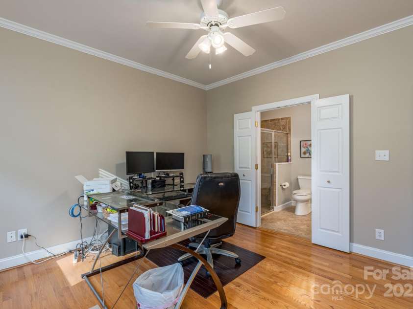 204 Vanderbilt Drive, York, SC 29745.  MLS# CAR4329588, YatesRealty ID 3676. Bedroom # 4 - double doors into your 2nd Full bath down - handicap accessible - being used as a home office now 