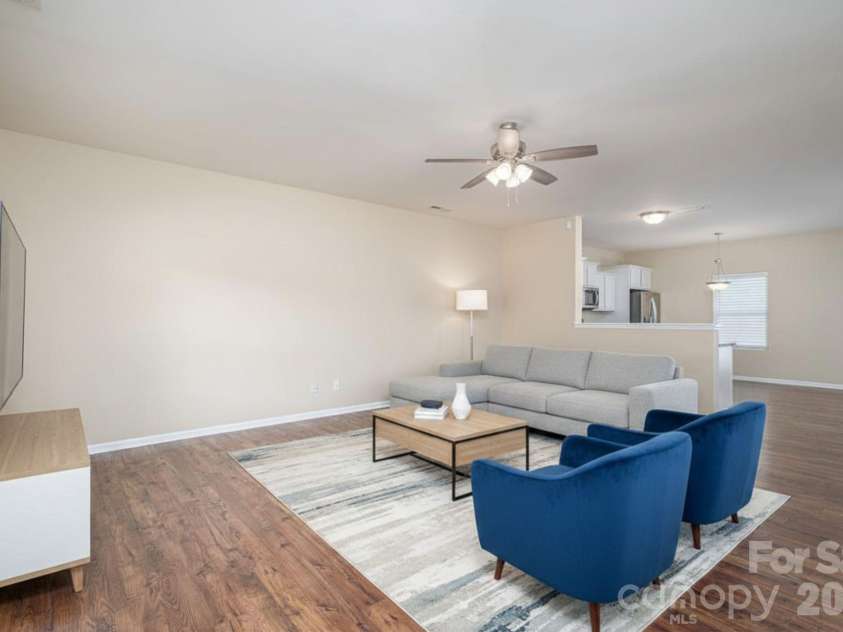 4043 Creekstone Trace, Gastonia, NC 28056.  MLS# CAR4395951, YatesRealty ID 36769. Virtually staged. Living room.