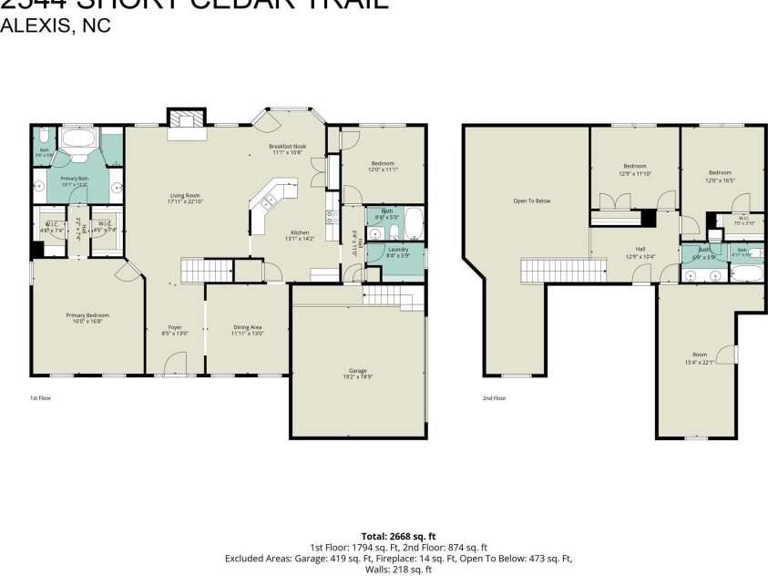 2544 Short Cedar Trail, Alexis, NC 28006.  MLS# CAR4396065, YatesRealty ID 36774. 