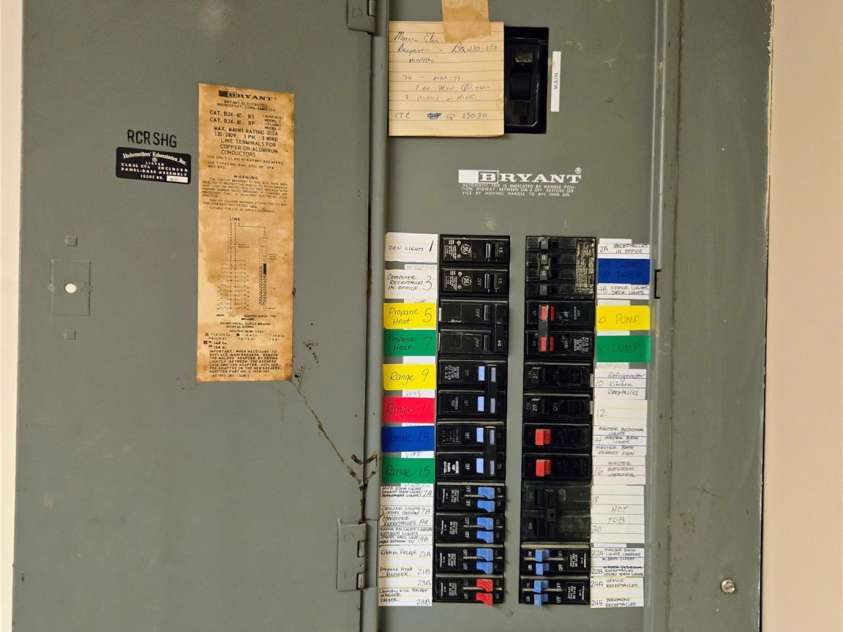 813 Robinson Clemmer Road, Dallas, NC 28034.  MLS# CAR4400860, YatesRealty ID 36784. Main home electrical box located in hallway